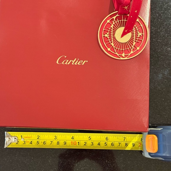 Cartier ring box, bag, holiday ribbon with gift tag - Picture 4 of 12